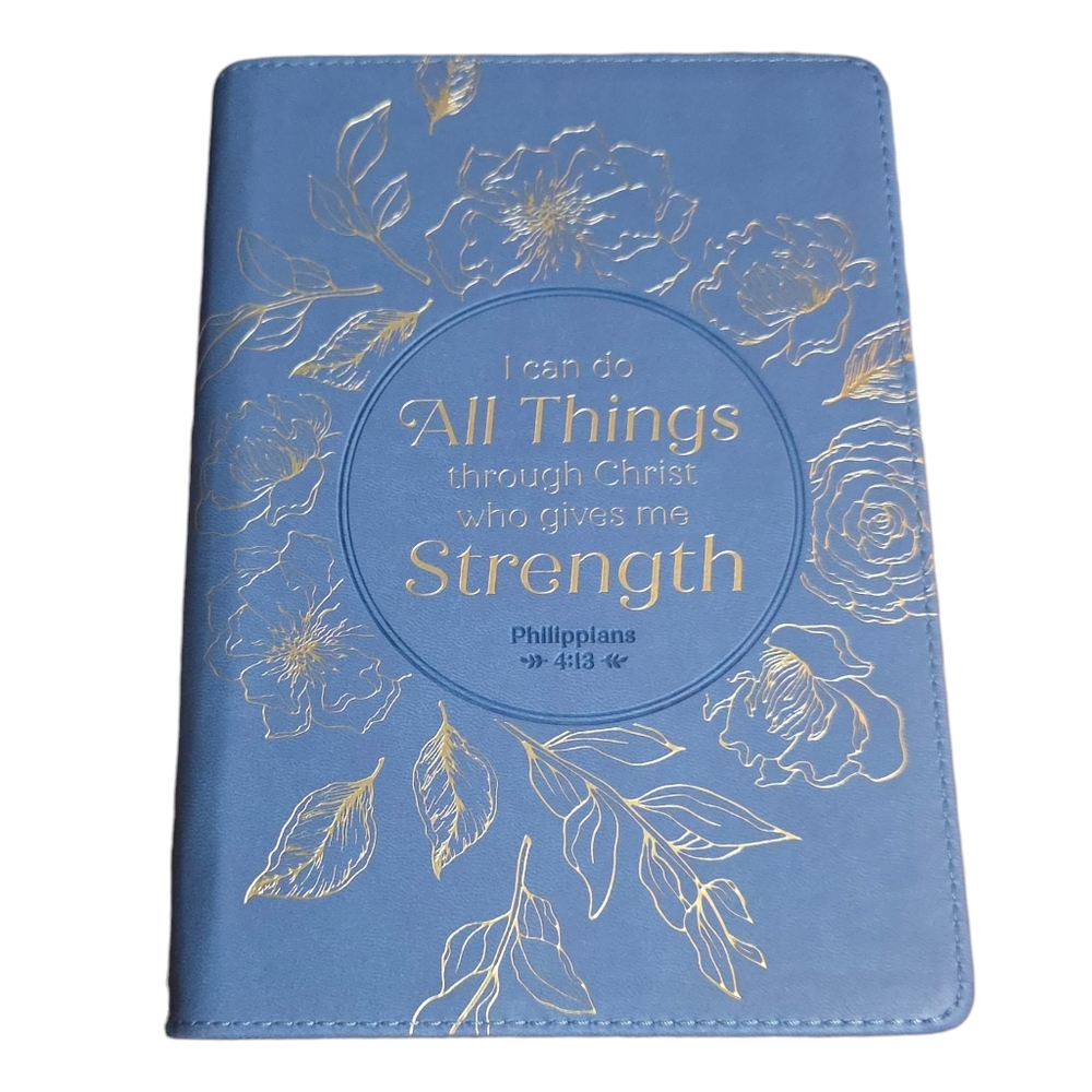 Embossed FAUX Leather Zip Journal